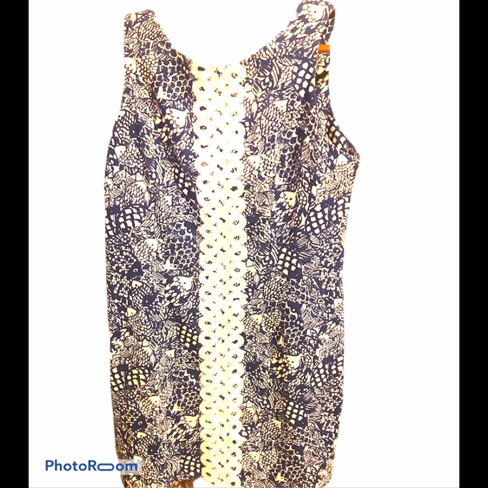 Lilly Pulitzer dress lace front.